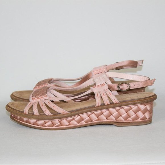 Bottega Veneta 6.5 Pink Platform Sandals - Picture 6 of 10